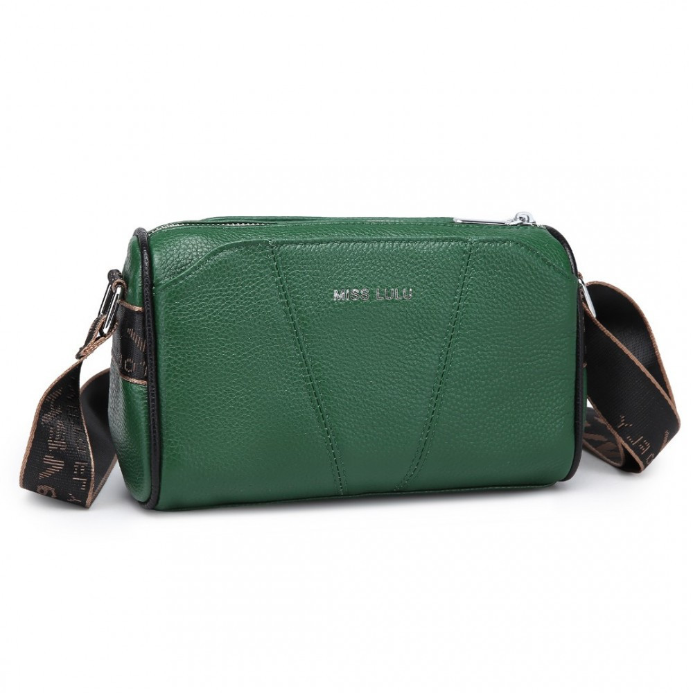 Zelená kožená crossbody dámska kabelka Ariadne