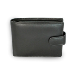 Čierna pánska kožená peňaženka so zápinkou Bulpen