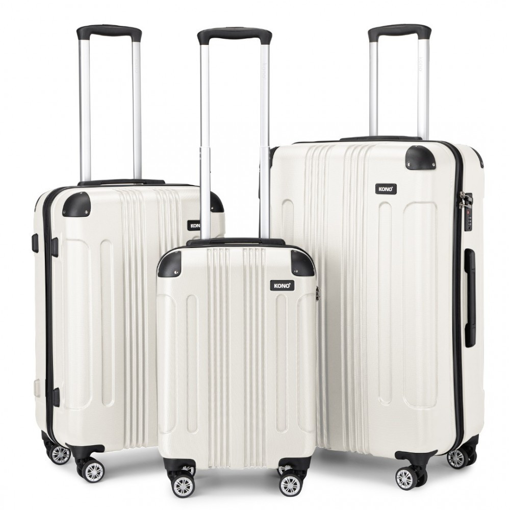 Smotanový cestovný kvalitný set kufrov 3v1 Cenen