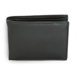 Čierna pánska kožená peňaženka Malachi