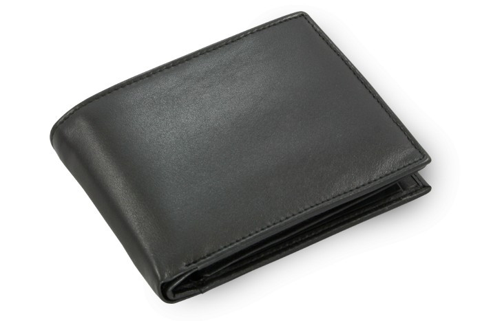 Čierna pánska kožená peňaženka Malachi