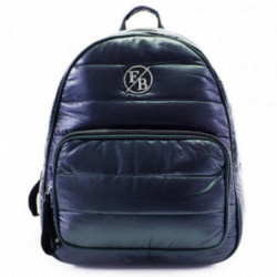 Tmavomodrý prešívaný dámsky zipsový batoh Agnesie