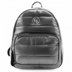 Sivý prešívaný dámsky zipsový batoh Agnesie