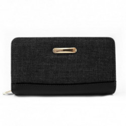 Čierna zipsová dámska peňaženka Trace