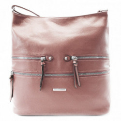 Svetloružová dámska zipsová kabelka Martti
