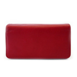 Červená kožená čašnícka peňaženka harmonika Jordyn