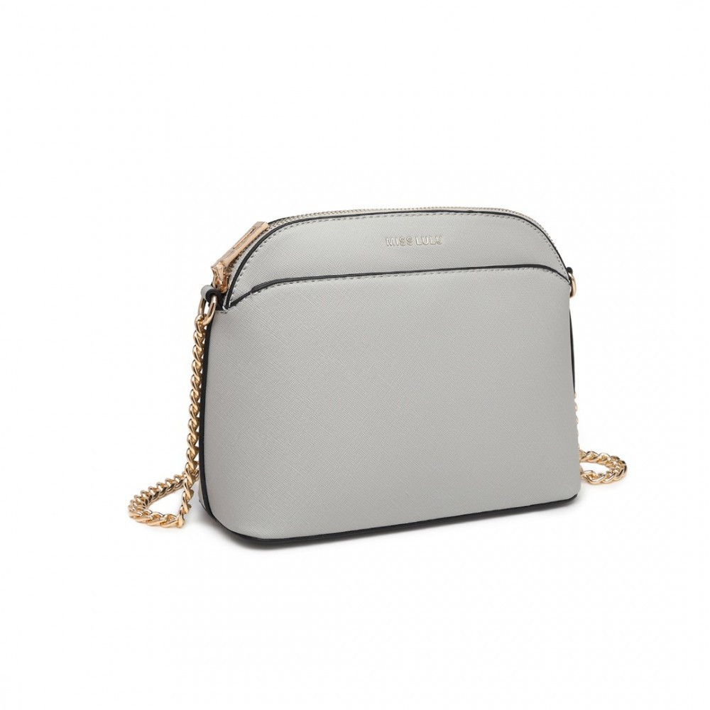 Sivá elegantná crossbody dámska kabelka Chrisa