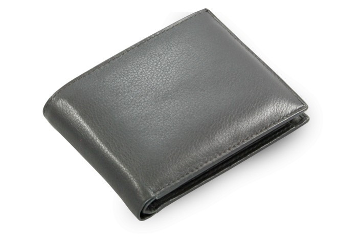 Čierna pánska kožená peňaženka Steven