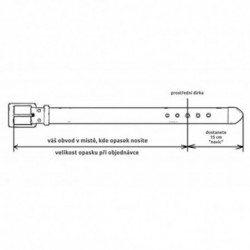 Hnedý prešívaný kožený pánsky opasok s automatickou sponou Hank