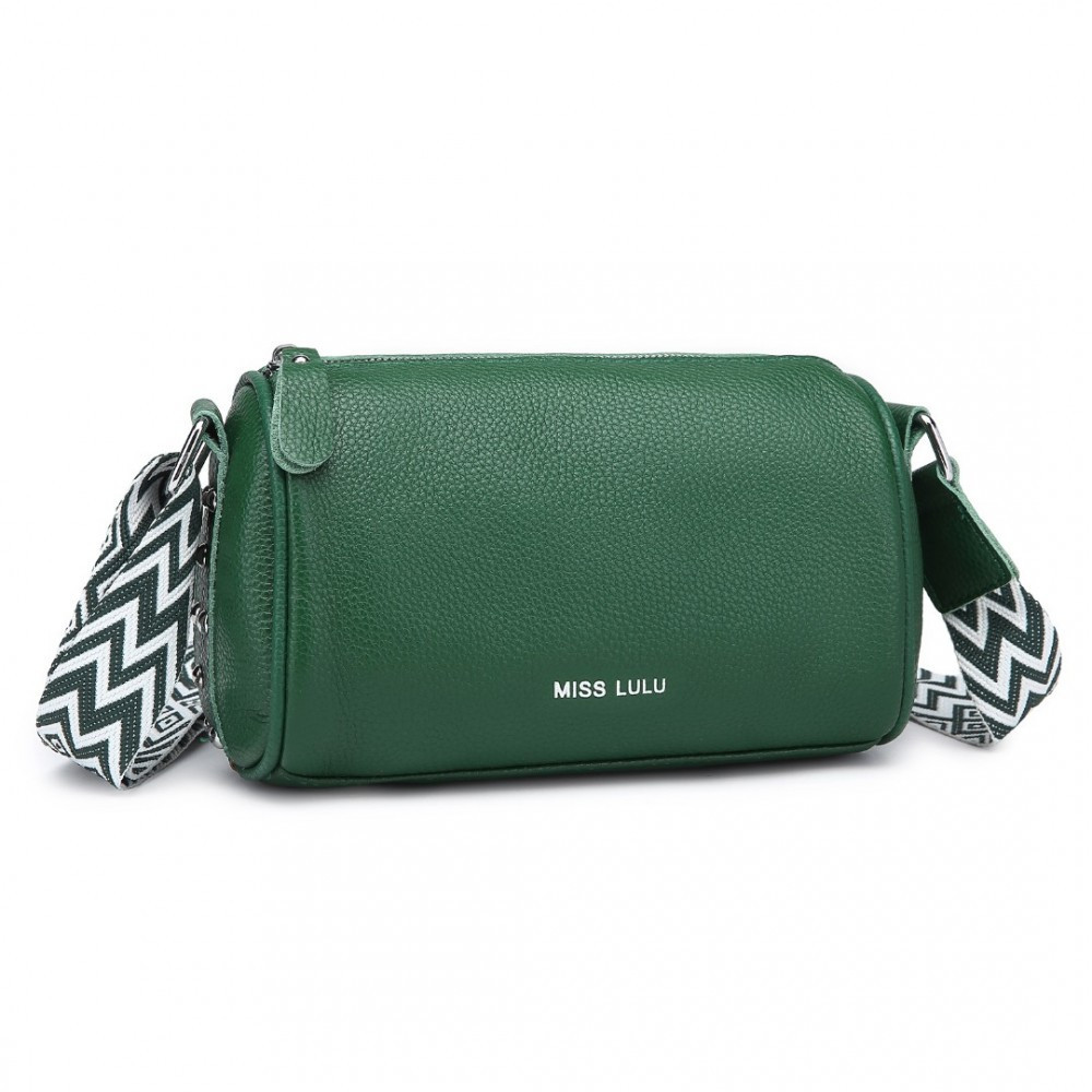 Zelená kožená crossbody dámska kabelka Iousta