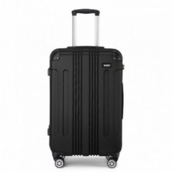 Čierny cestovný kvalitný stredný kufor Cenen