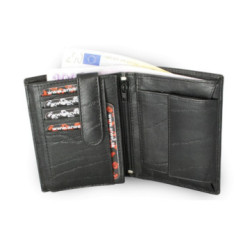Čierna pánska kožená peňaženka Everett