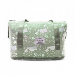 Svetlo zelená variabilná cestovná taška s potlačou Aune