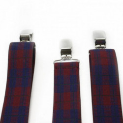 Červenomodré štýlové pánske traky Phineas