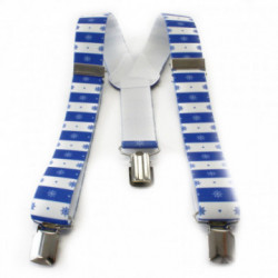 Bielomodré detské traky v tvare Y s potlačou Dionte