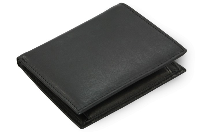 Čierna pánska kožená peňaženka Jordan