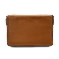 Hnedá kožená klopnová kabelka Londen