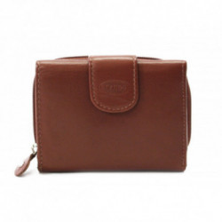 Hnedá dámska zipsová peňaženka so zápinkou Asmo