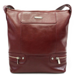 Červená dámska moderná kožená kabelka Irriel