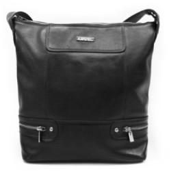 Čierna dámska moderná kožená kabelka Irriel