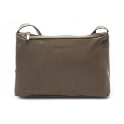 Hnedosivá dámska kožená kabelka Amilies