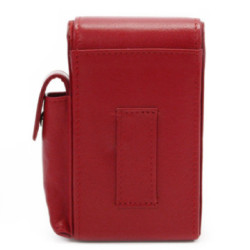 Červené kožené dlhé púzdro na cigarety Luis