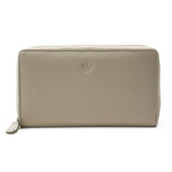 Sivobéžová dámska kožená zipsová peňaženka Gudmar