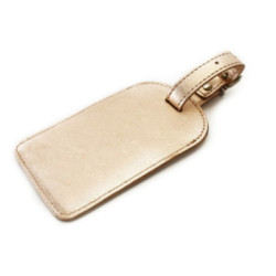 Zlatá kožená visačka na batožinu Brienli
