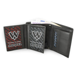 Čierna pánska kožená peňaženka Dominico