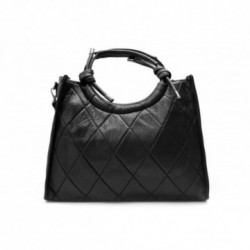 Čierna prešívaná dámska kabelka do ruky aj cez rameno Saphiel