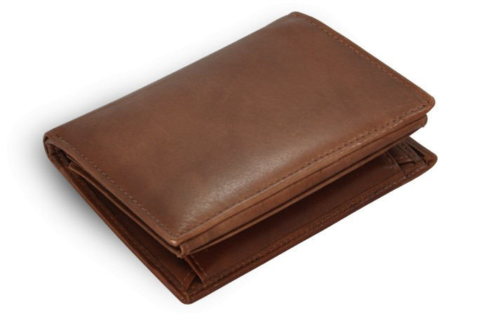 Tmavo hnedá pánska kožená peňaženka Dominico