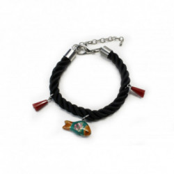 Čierny dámsky náramok s príveskom Orlaya