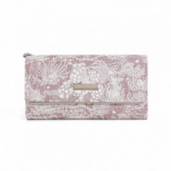 Ružová klopnová dámska peňaženka s jemnou potlačou Sairen