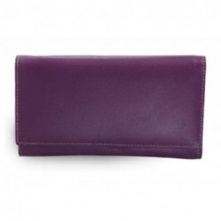 Fialová dámska kožená listová peňaženka Elizbeth