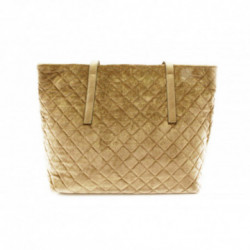 Svetlo hnedá dámska kabelka v zamatovom vzhľade Aitana