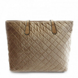 Svetlo hnedá dámska kabelka v zamatovom vzhľade Desislava