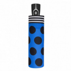 Modrý skládací plne automatický dámsky dáždnik Edda