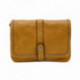 Tmavě žlutá dámská crossbody kabelka s ozdobnou klopnou Cherylyn