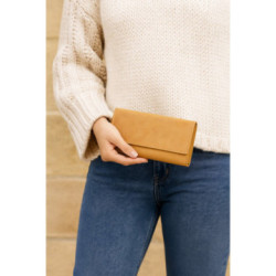 Svetlo hnedá dámska listová kožená peňaženka Imogen