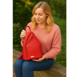 Červený kožený batôžtek/kabelka Hazelien