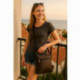 Hnědo černá dámská větší kožená crossbody kabelka Margaret
