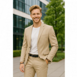 Čierny prešívaný kožený pánsky opasok do riflí Souen