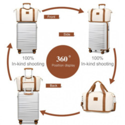 Smotanová cestovná sada kufra a tašiek 3 v 1 Aisling