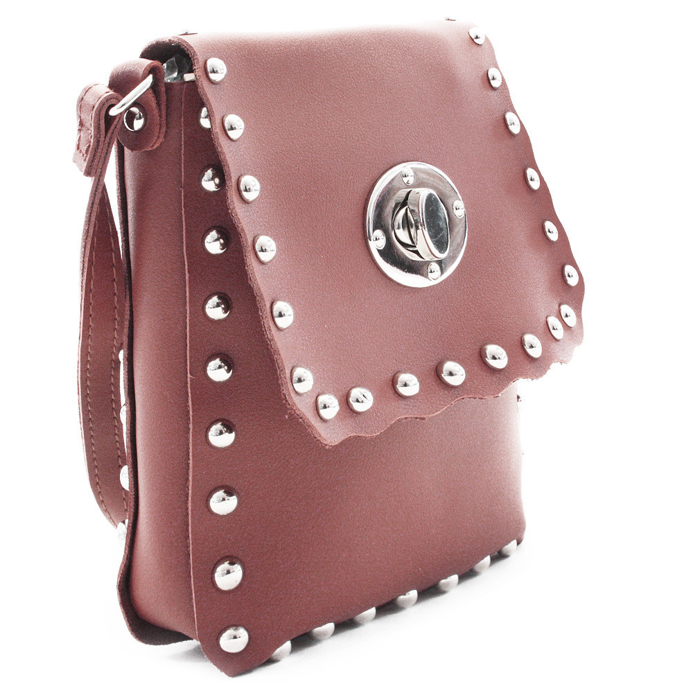 Tmavo ružová klopnová dámska crossbody kabelka Elira