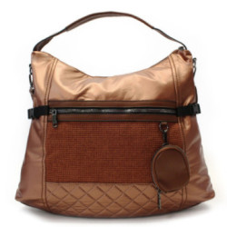 Svetlo hnedá veľká dámska zipsová kabelka Isolde