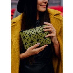 Fľašovo zelená štýlová dámska kozmetická taštička Elet