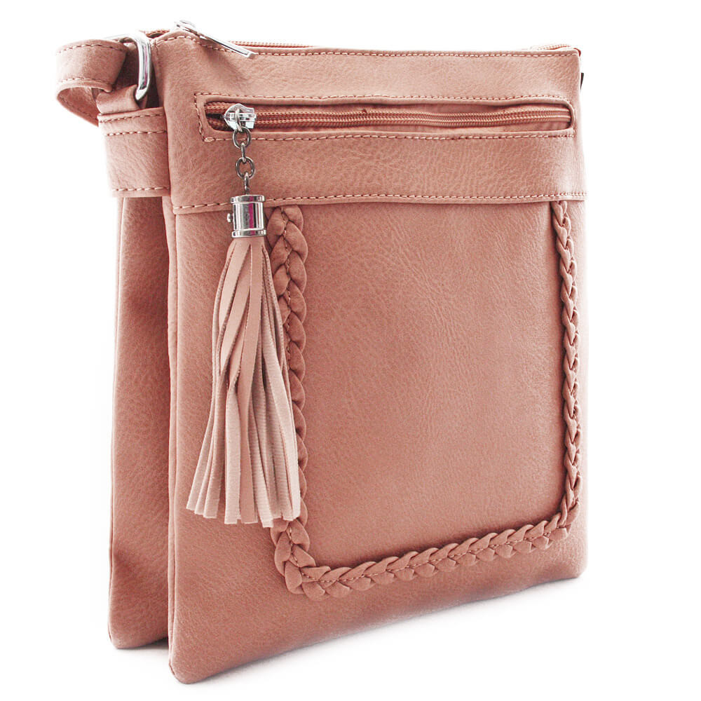 Ružová crossbody dámska kabelka Bakest
