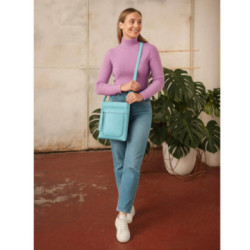 Svetlomodrá crossbody dámska kabelka Bakest