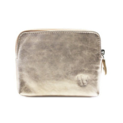 Ružovozlatá dámska kožená etue s krúžkom na kľúče Angie