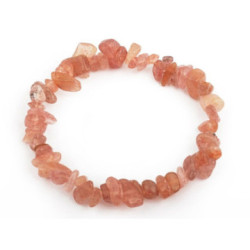 Tmavo ružový dámsky náramok z minerálov Kremen